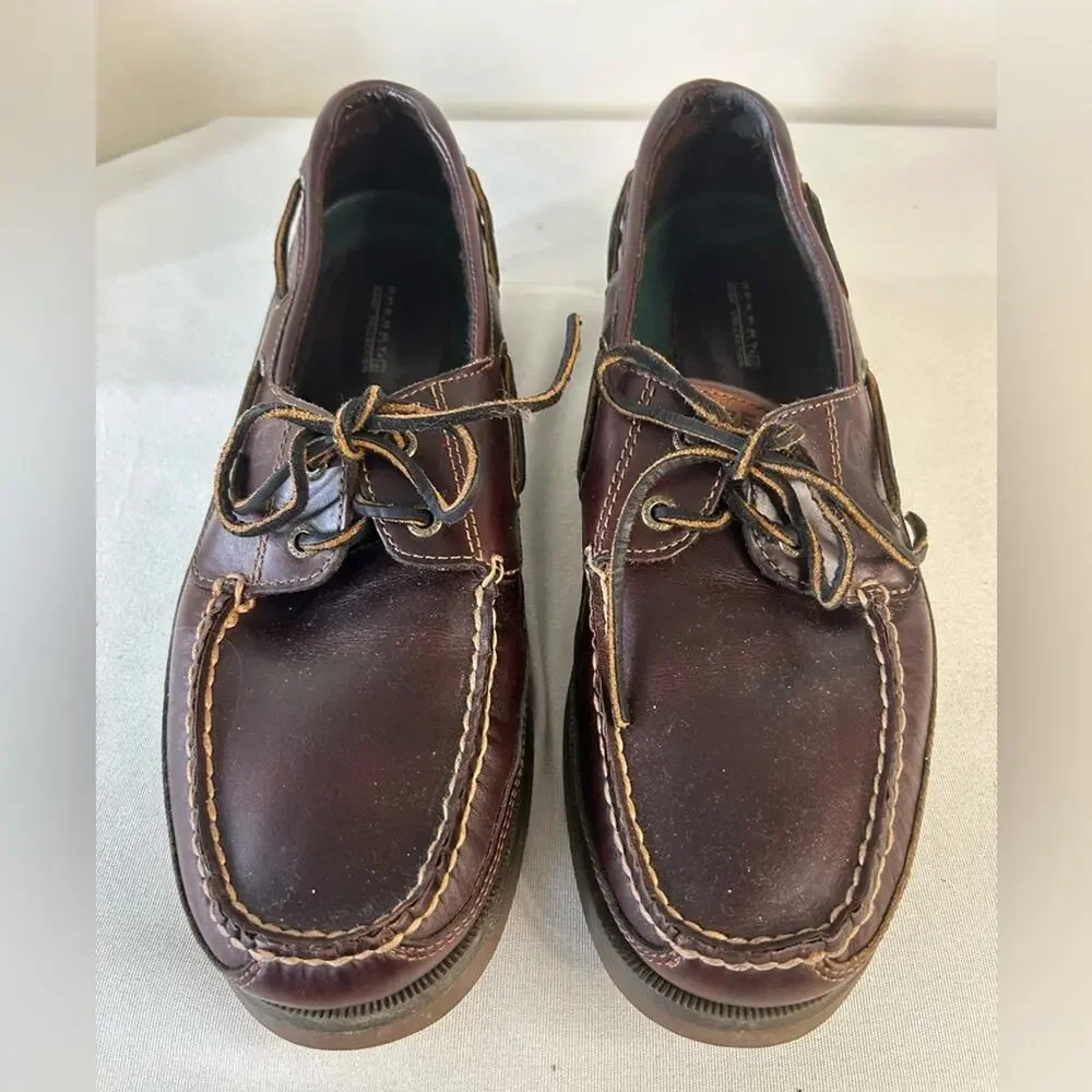 Sperry Topsider Mako men’s brown leather classic boy shoes preppy. Size 11.5